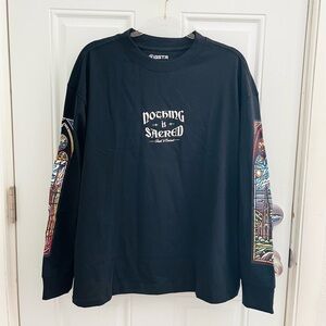 NWT RGSTR nothing is sacred boxy fit long sleeve crew neck men's size large